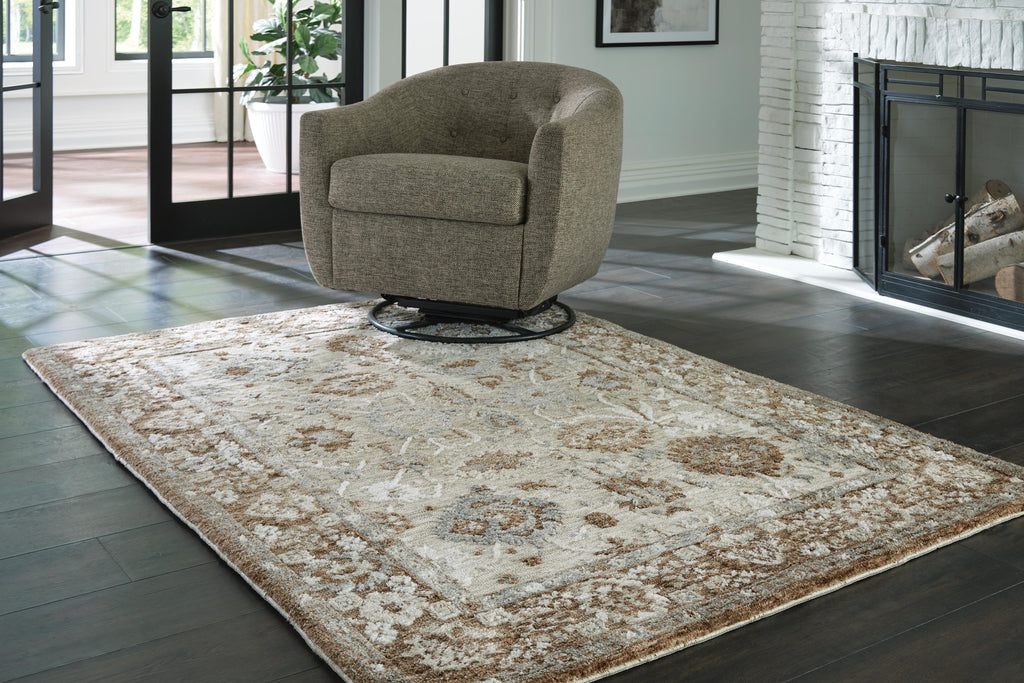 Ainswick Memory Foam Medium Rug in Brown/Beige/Gray, alternate view 3