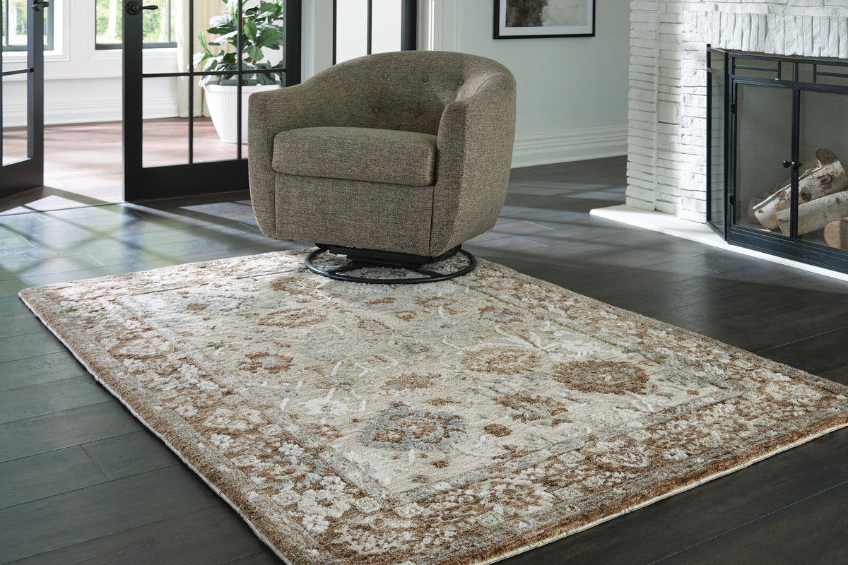 Ainswick Memory Foam Medium Rug in Brown/Beige/Gray, alternate view 3