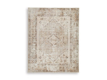 Livdon Washable Large Rug in Brown/Beige/Gray