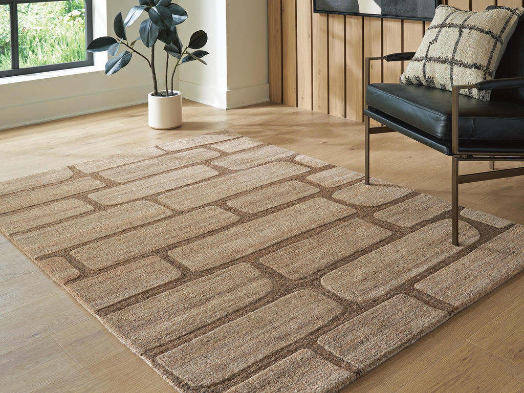 Orest Medium Rug in Brown, lifestyle view
