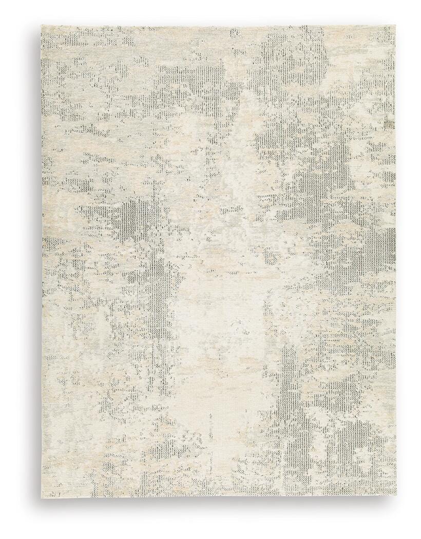 Raif Large Rug in Gray/White/Cream, alternate view 2