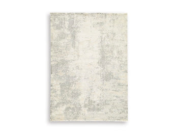 Raif Medium Rug in Gray/White/Cream