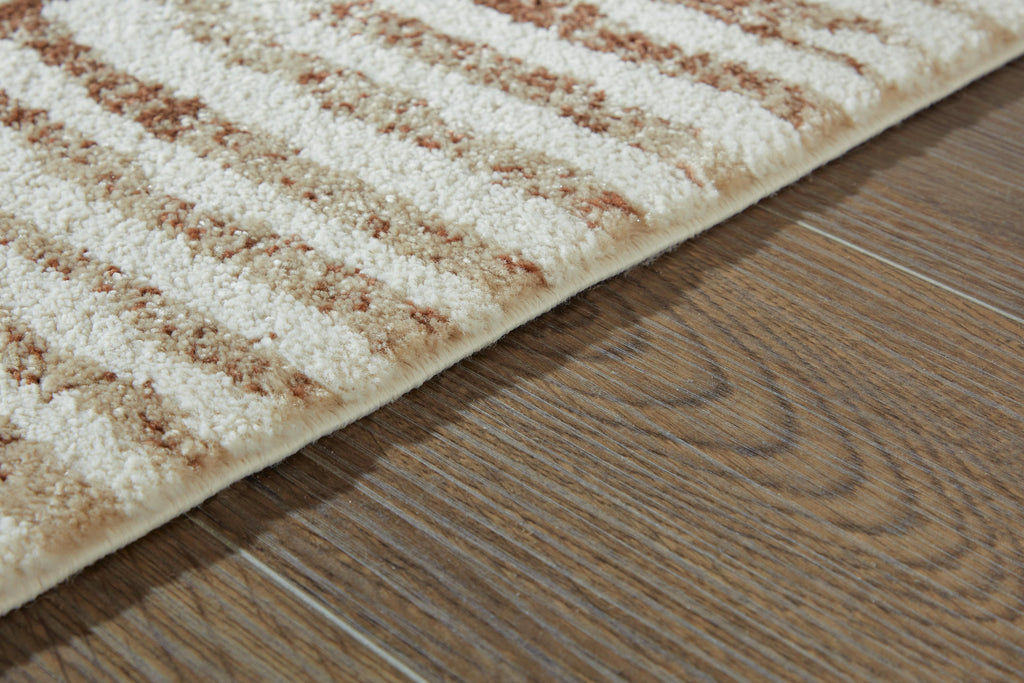 Uduak Medium Rug in Cream/Tan/Rust, detail view