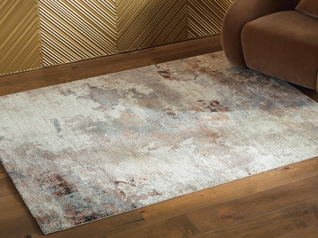 Jadenburg Medium Rug in Cream/Gray/Sienna, lifestyle view