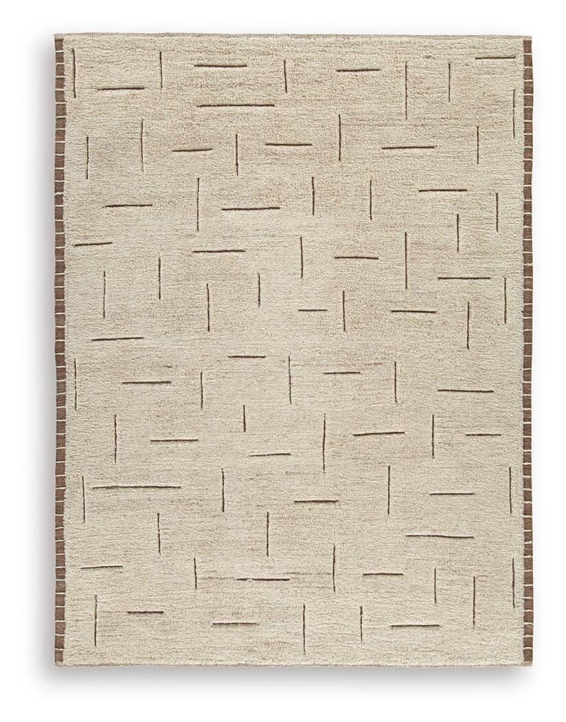 Clayman Large Rug in Beige/Brown, alternate view 2