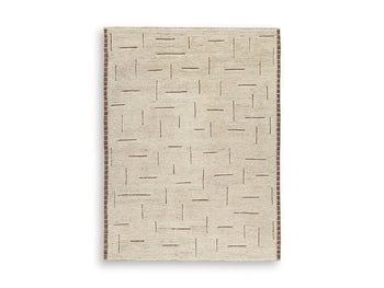 Clayman Large Rug in Beige/Brown