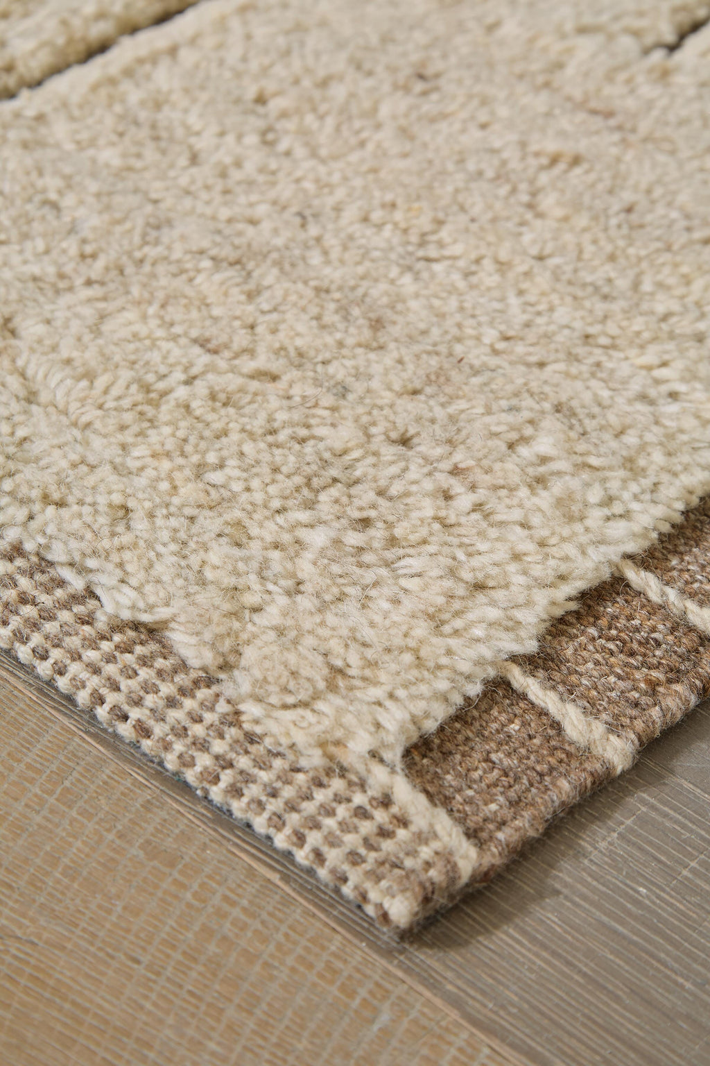 Clayman Medium Rug in Beige/Brown, detail view