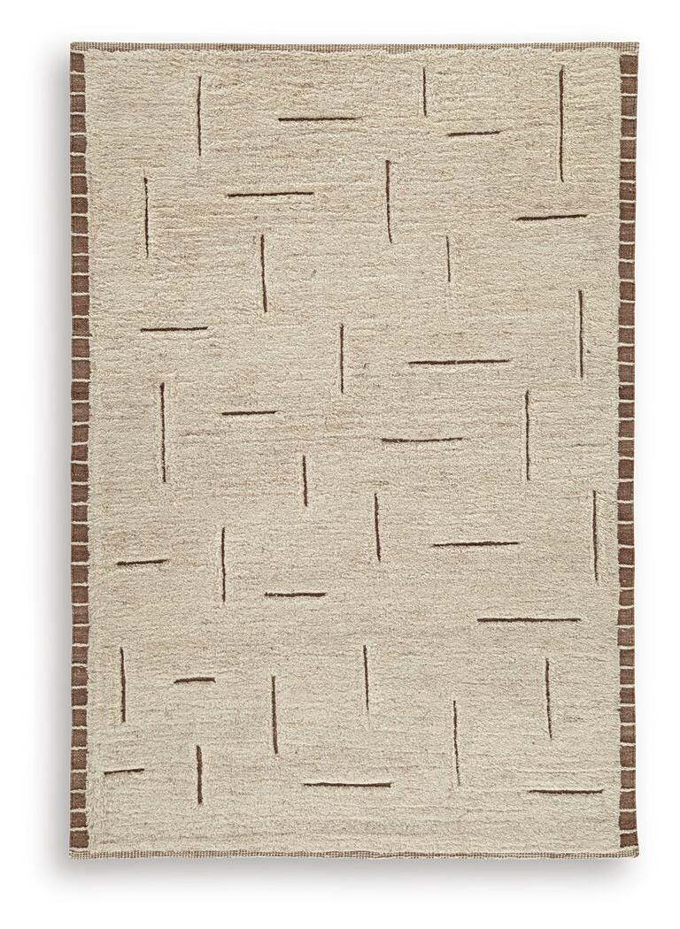 Clayman Medium Rug in Beige/Brown, alternate view 2