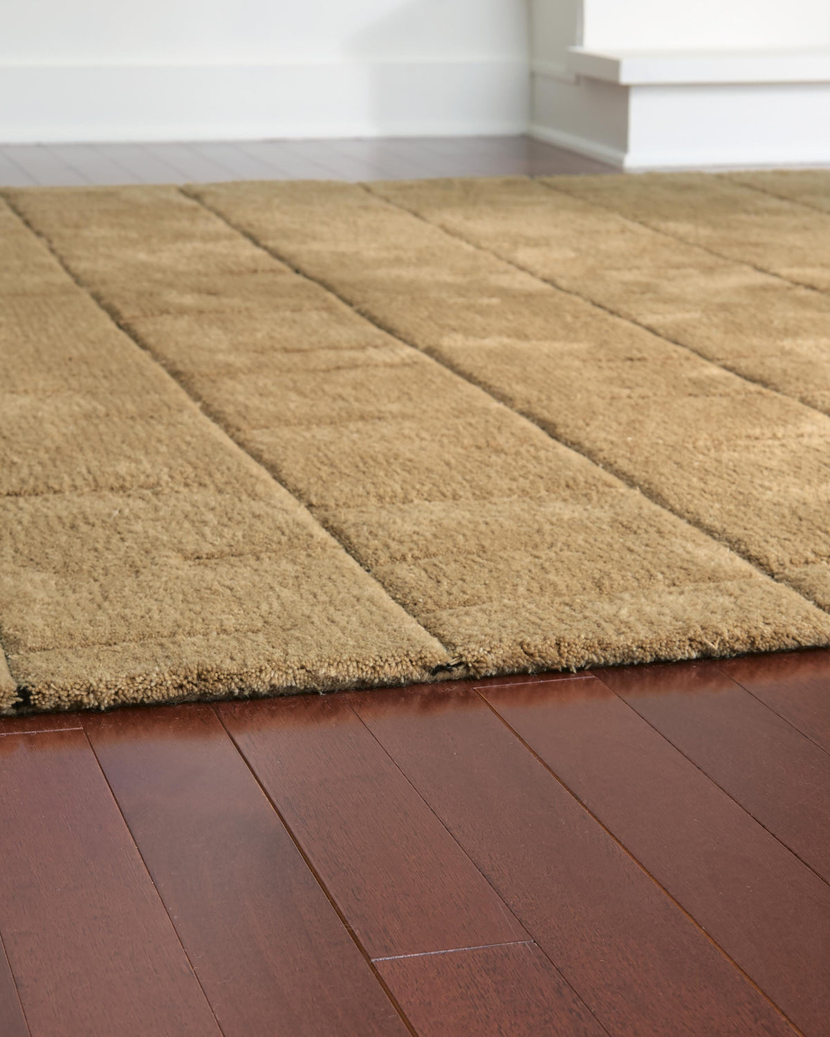 Luzmont Medium Rug in Golden Brown, detail view