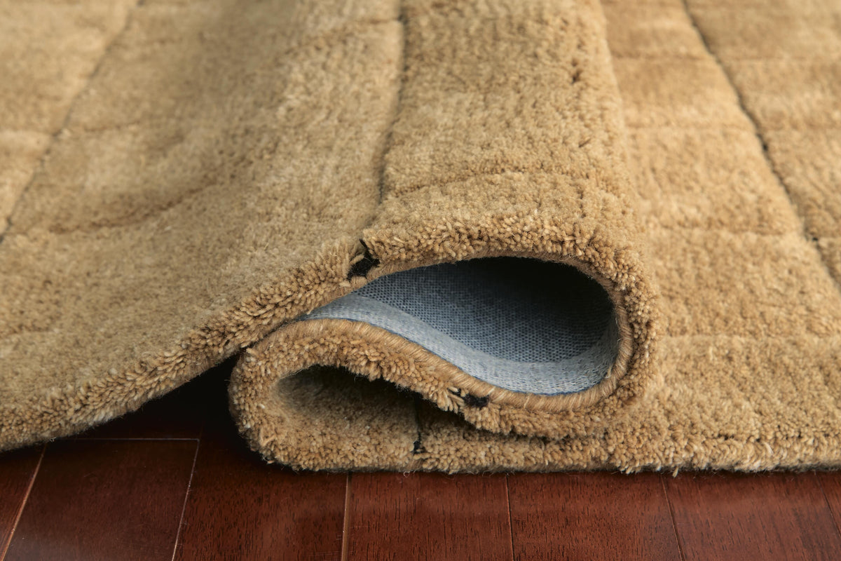 Luzmont Medium Rug in Golden Brown, detail view