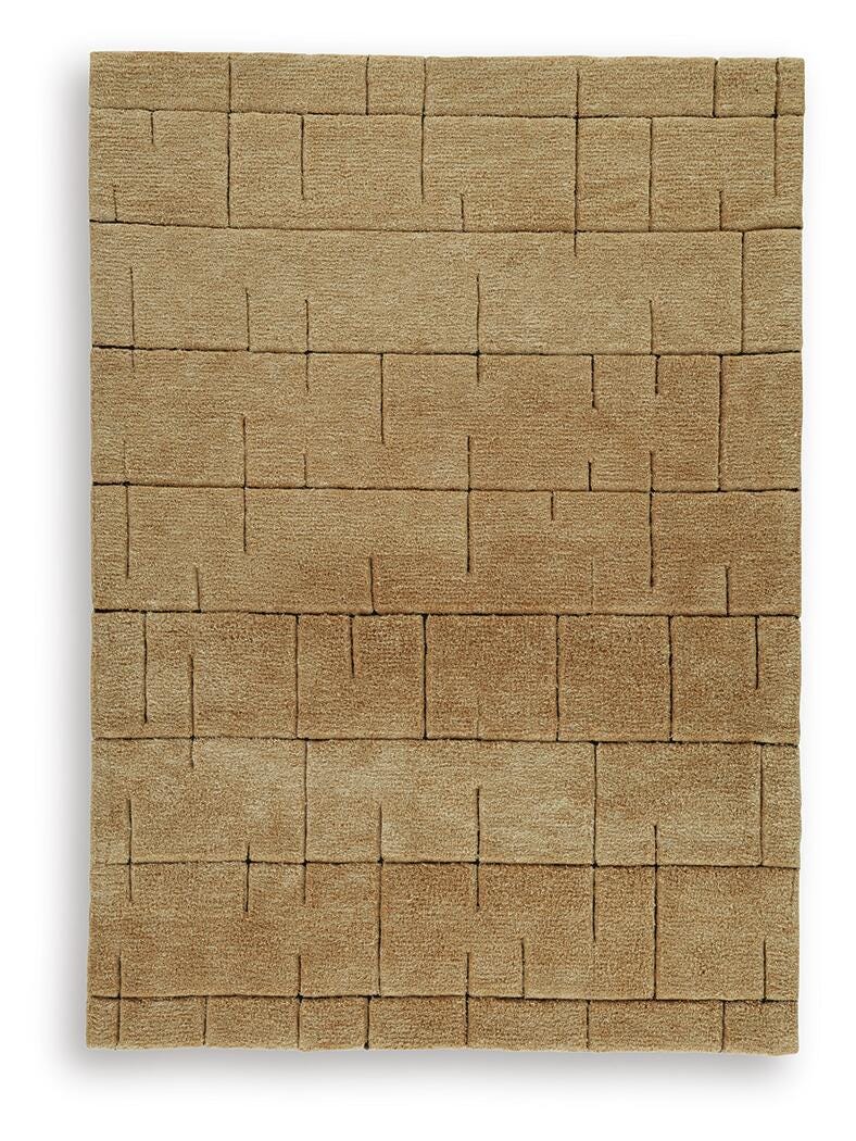 Luzmont Medium Rug in Golden Brown, alternate view 2