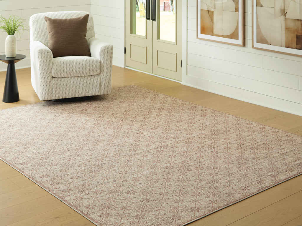 Lyamford Large Rug in Beige/Gray/Brown, lifestyle view