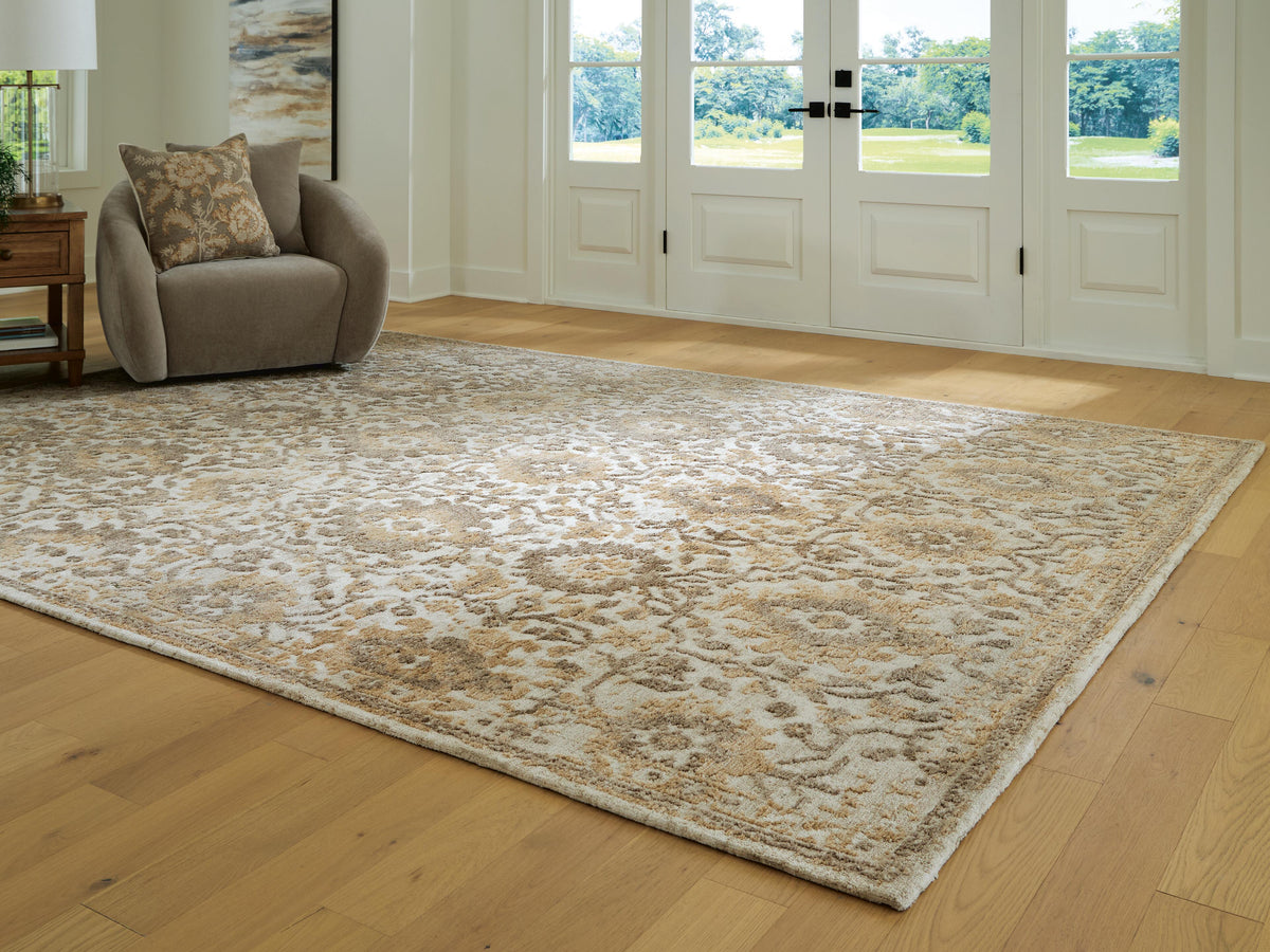 Sableridge Extra Large Rug in Ivory/Taupe/Camel, lifestyle view