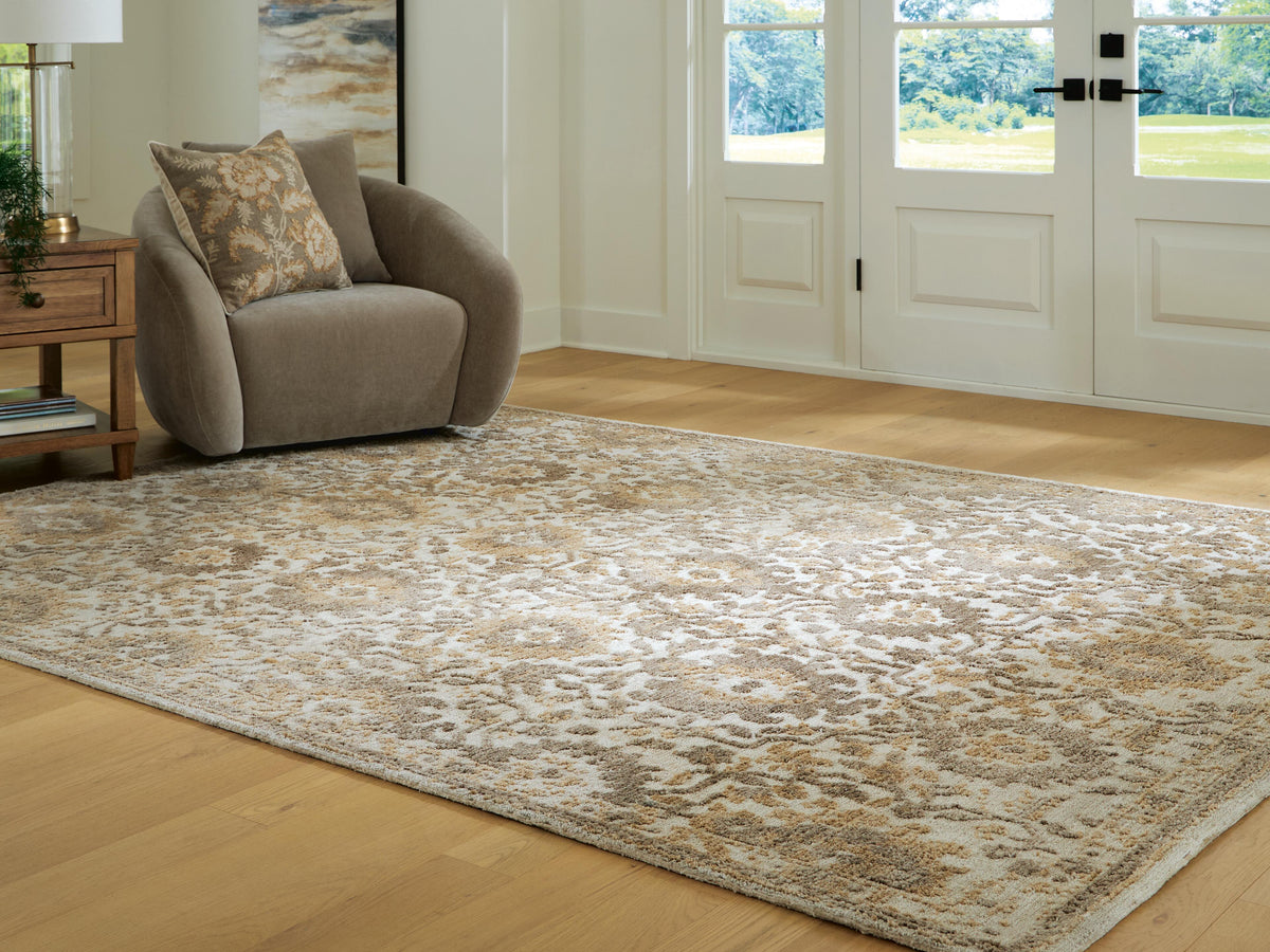 Sableridge Large Rug in Ivory/Taupe/Camel, lifestyle view