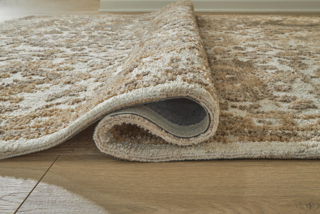 Sableridge Medium Rug in Ivory/Taupe/Camel, detail view