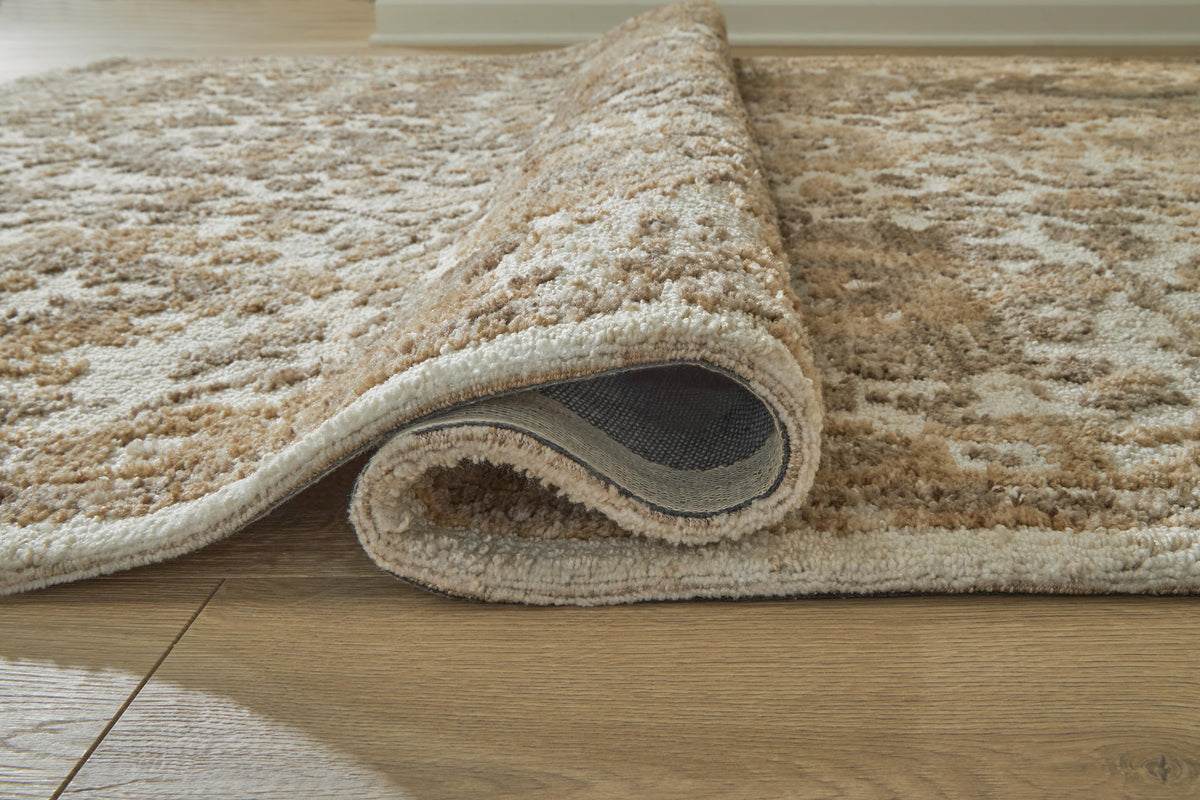 Sableridge Medium Rug in Ivory/Taupe/Camel, detail view
