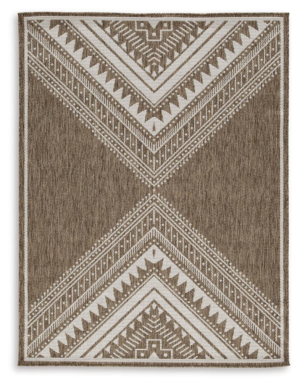 Dunsler Indoor/Outdoor 8' x 10' Rug in Brown/Cream, alternate view 2