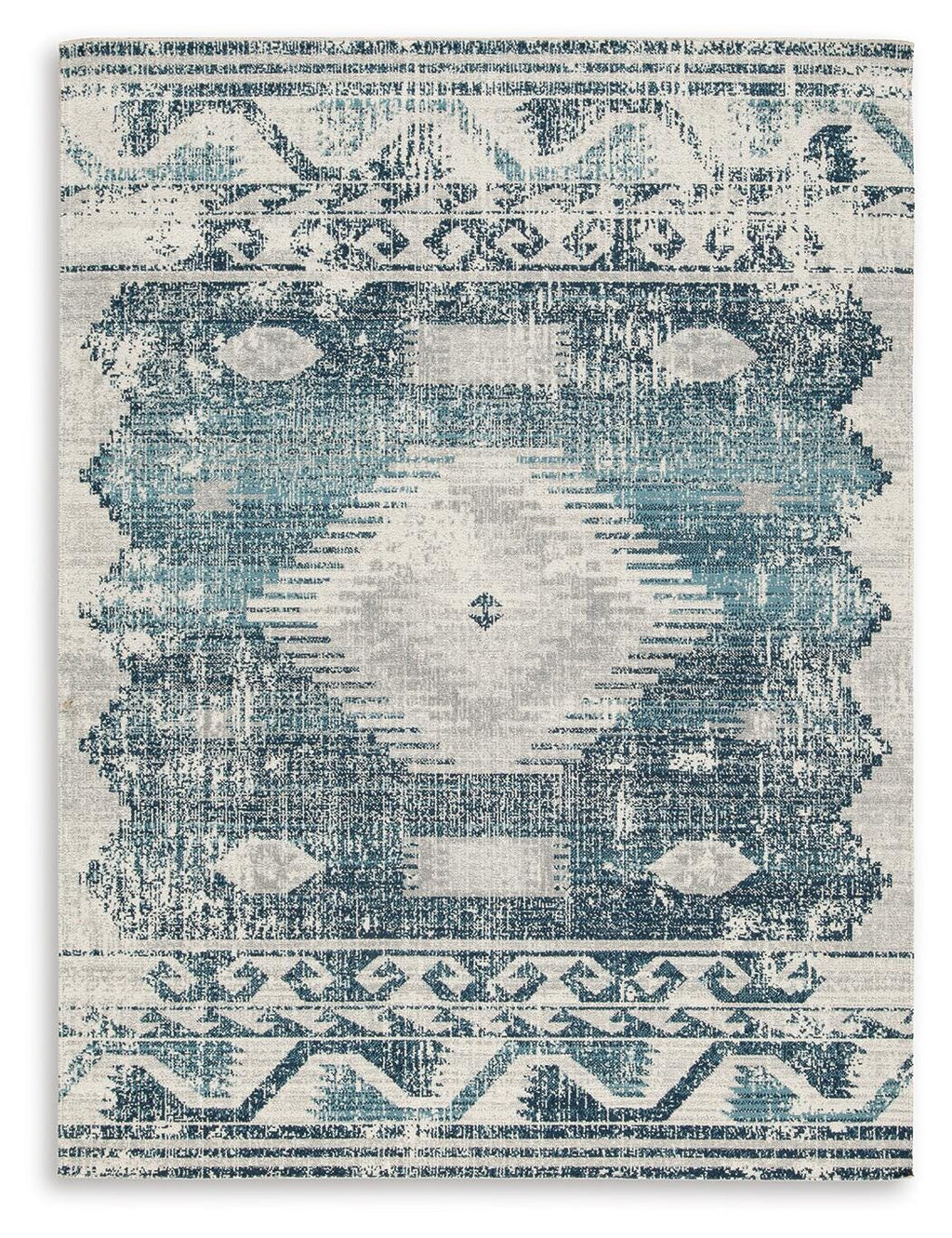 Daddridge Indoor/Outdoor 8' x 10' Rug in Blue/Gray/Ivory, alternate view 2