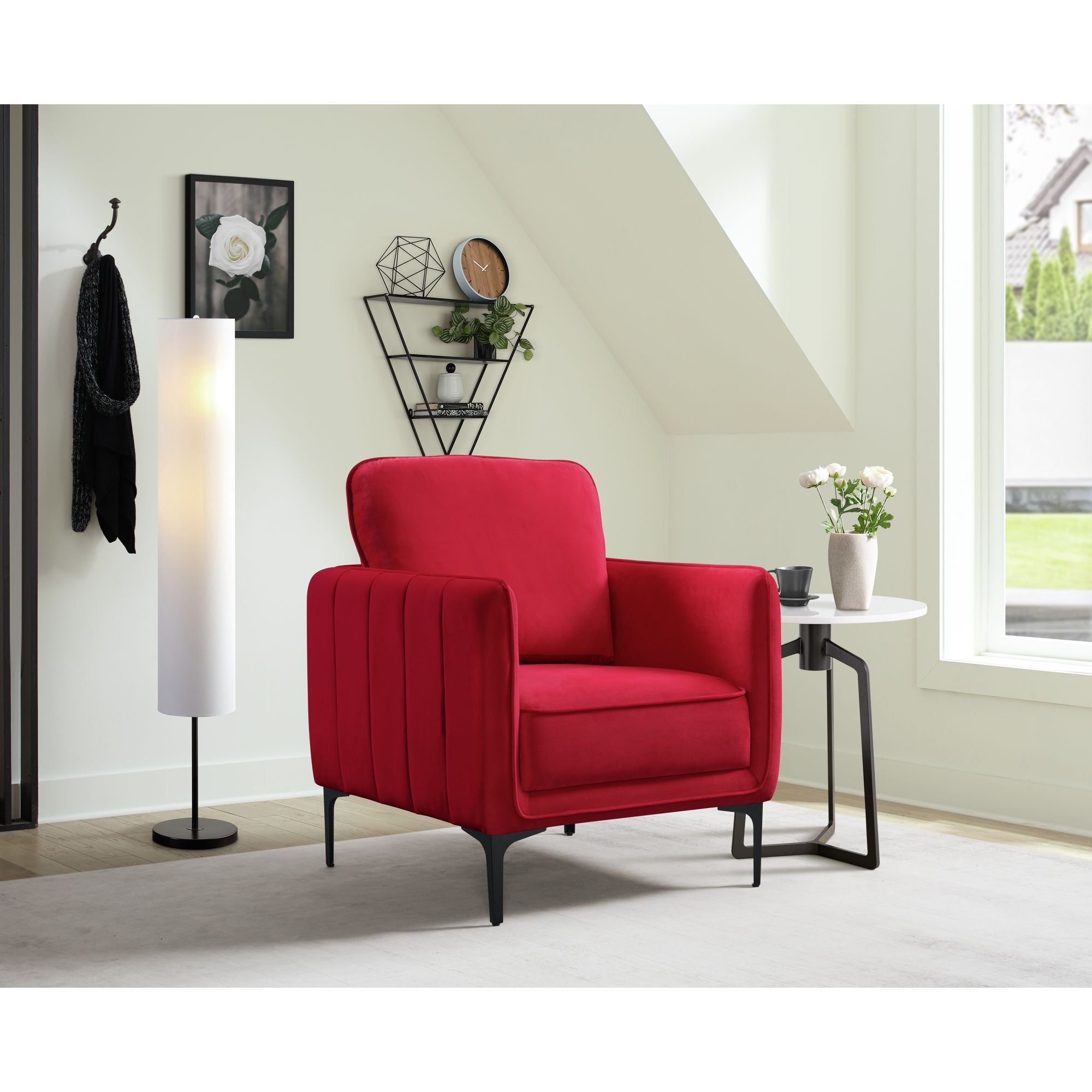 Rae Chair In Lavish 152 Red Velvet