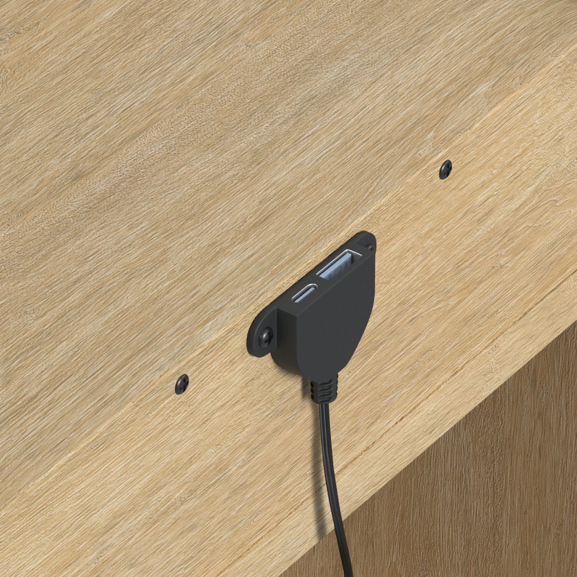 Ridgemont End Table With Usb In Natural