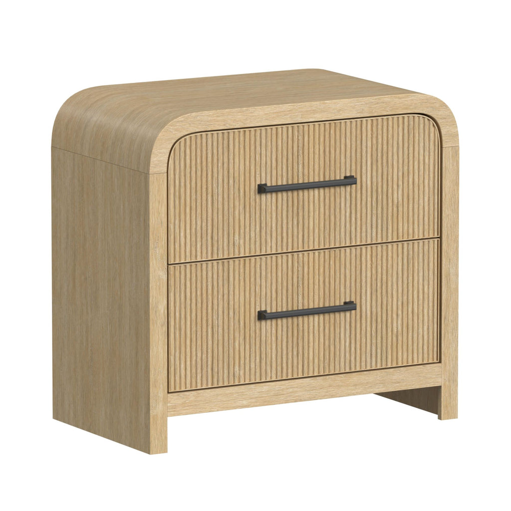 Ridgemont 2-Drawer Nightstand With Usb In Natural
