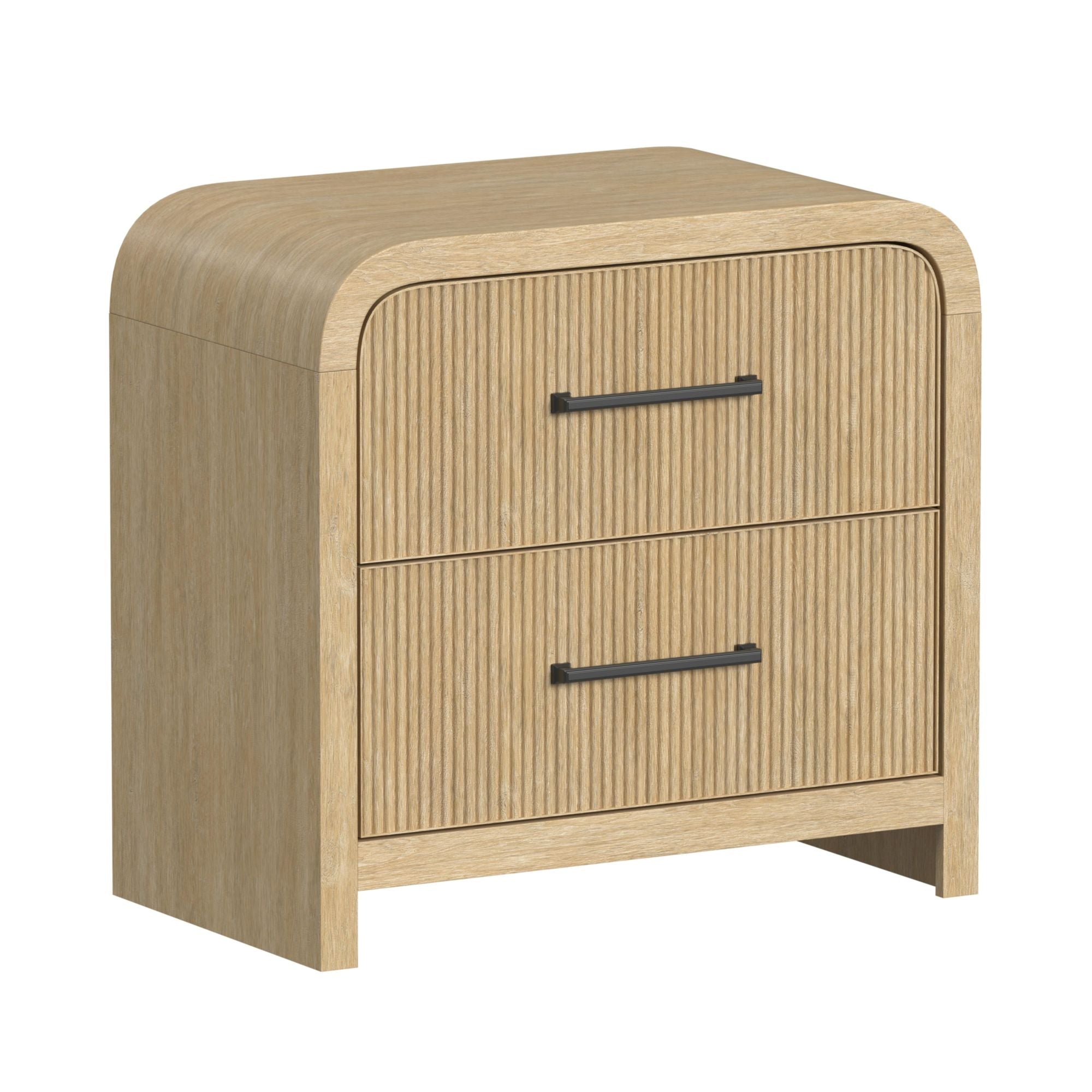 Ridgemont 2-Drawer Nightstand With Usb In Natural