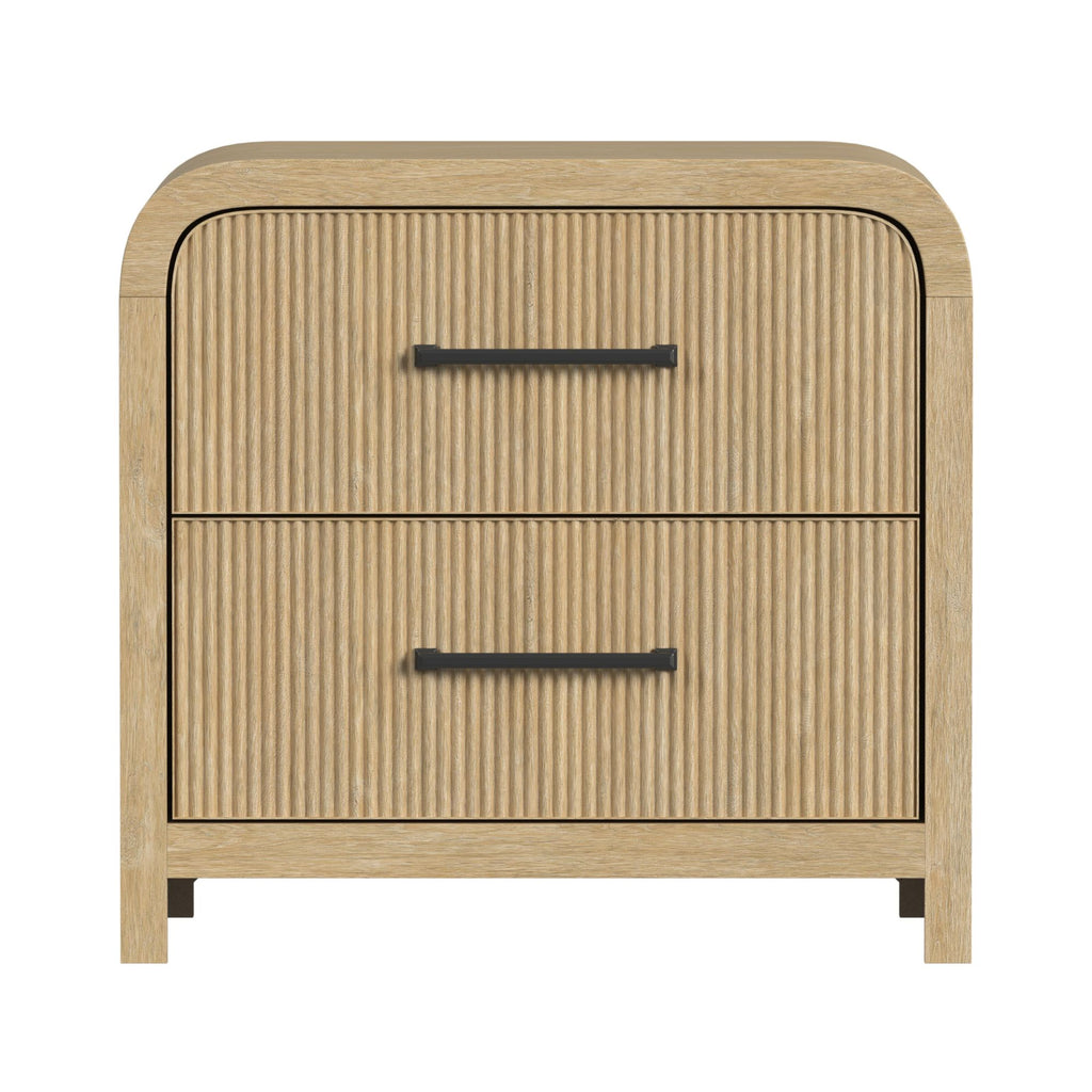 Ridgemont 2-Drawer Nightstand With Usb In Natural