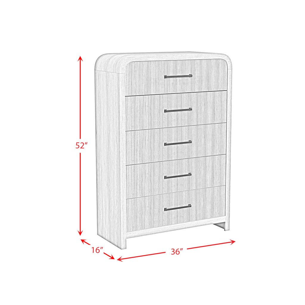 Ridgemont 5-Drawer Chest In Natural