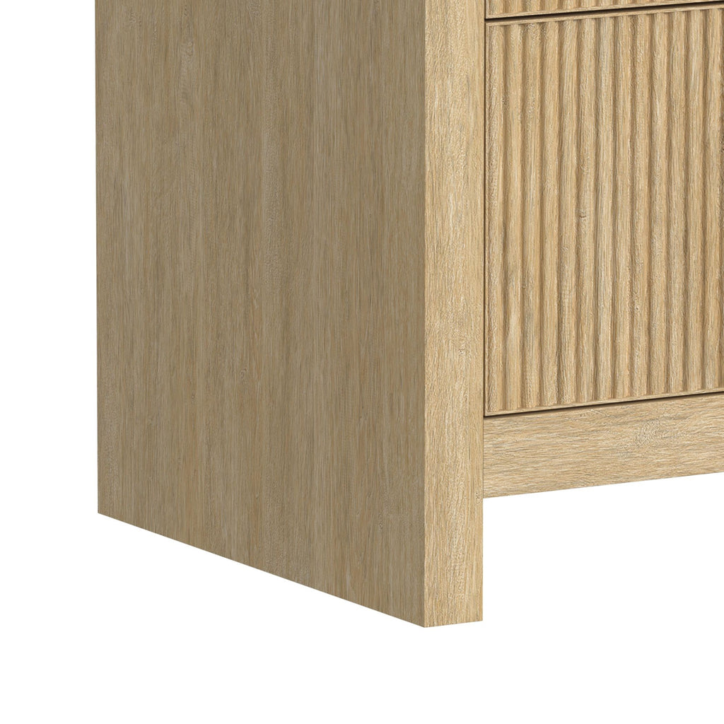 Ridgemont 2-Drawer Nightstand With Usb In Natural