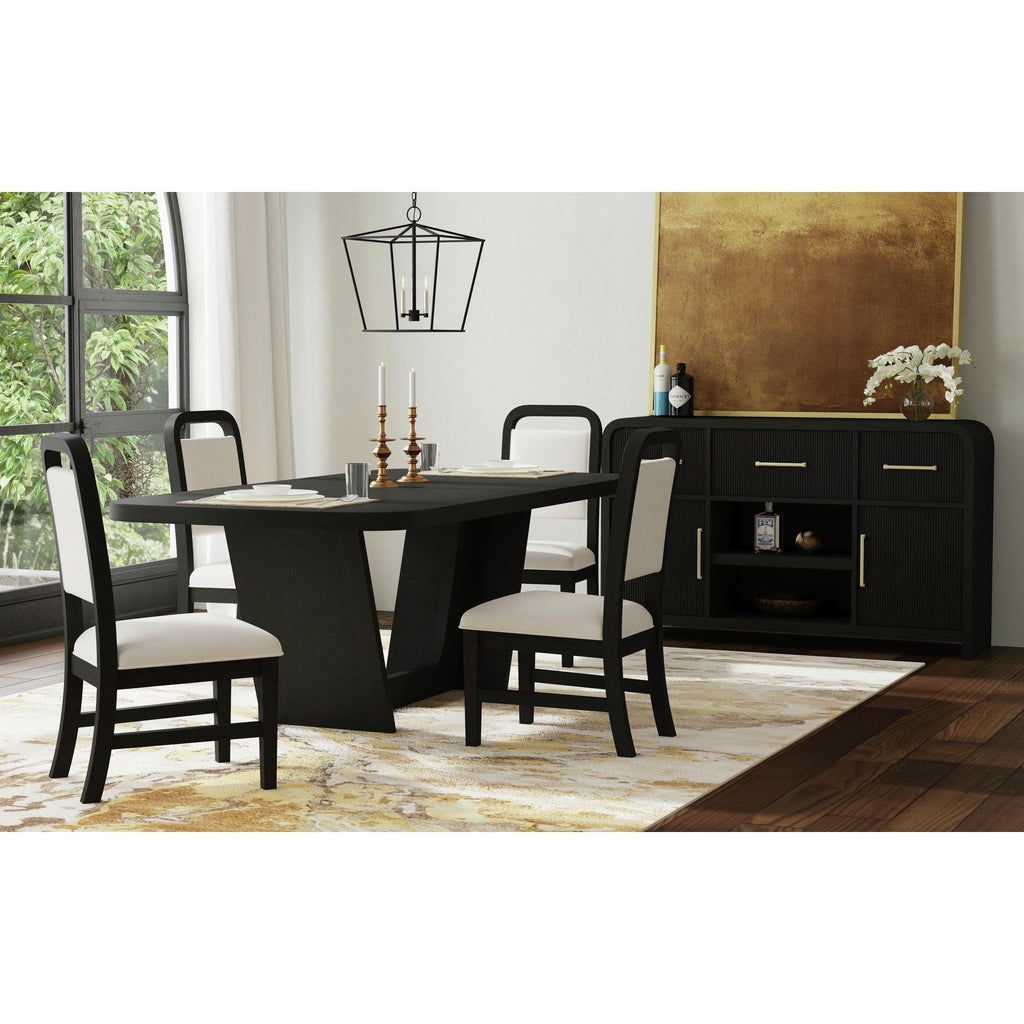 Ridgemont Server In Black With Grain