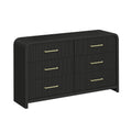 Ridgemont 6-Drawer Dresser In Black With Grain