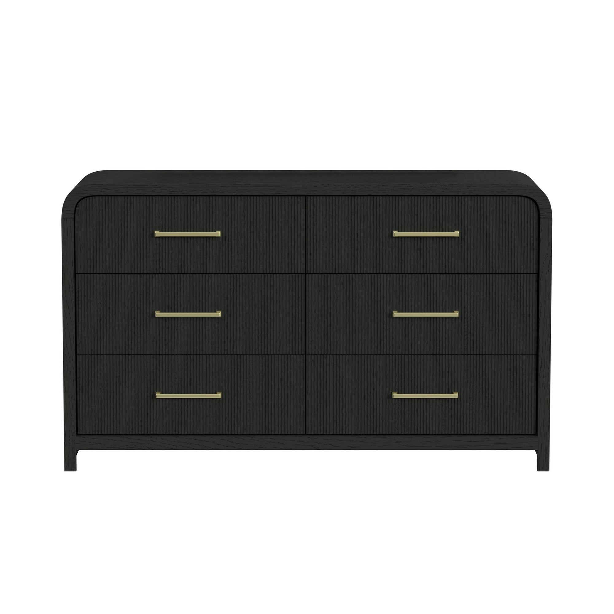Ridgemont 6-Drawer Dresser In Black With Grain