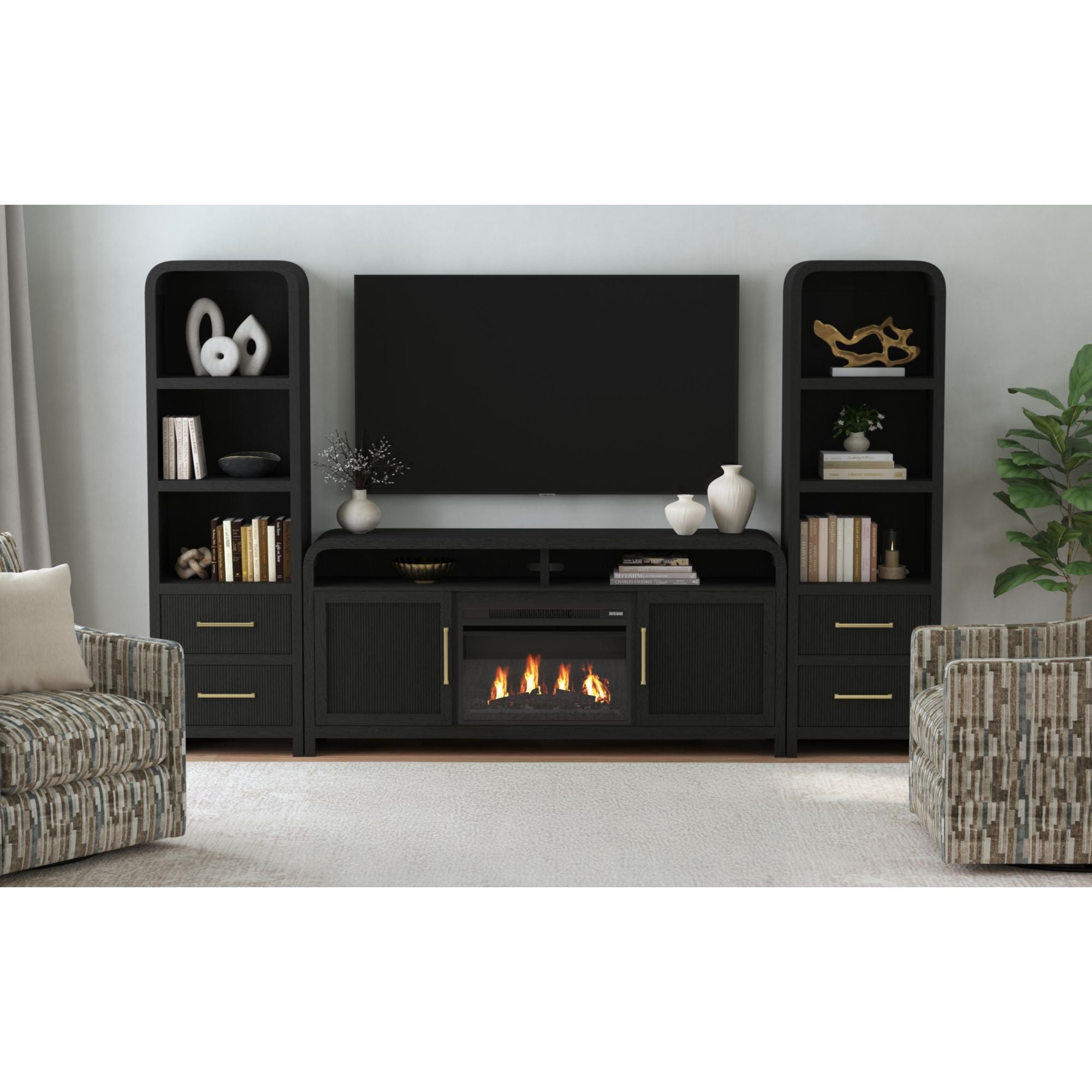 23" Fireplace Insert In Black