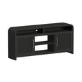Ridgemont 70" Tv Console Without Fireplace Insert In Black With Grain