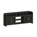 Ridgemont 82" Tv Console Without Fireplace Insert In Black With Grain