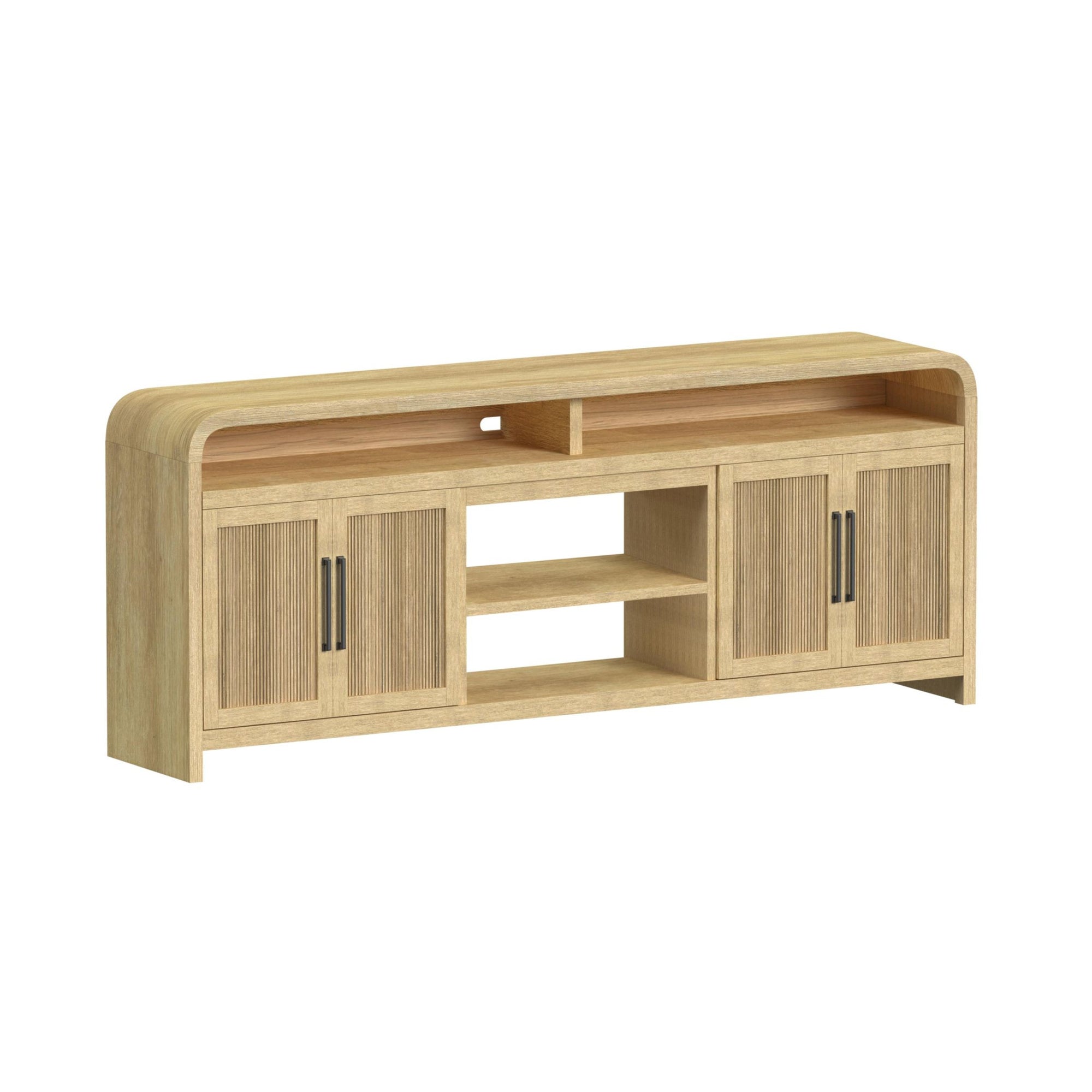 Ridgemont 82" Tv Console Without Fireplace Insert In Natural