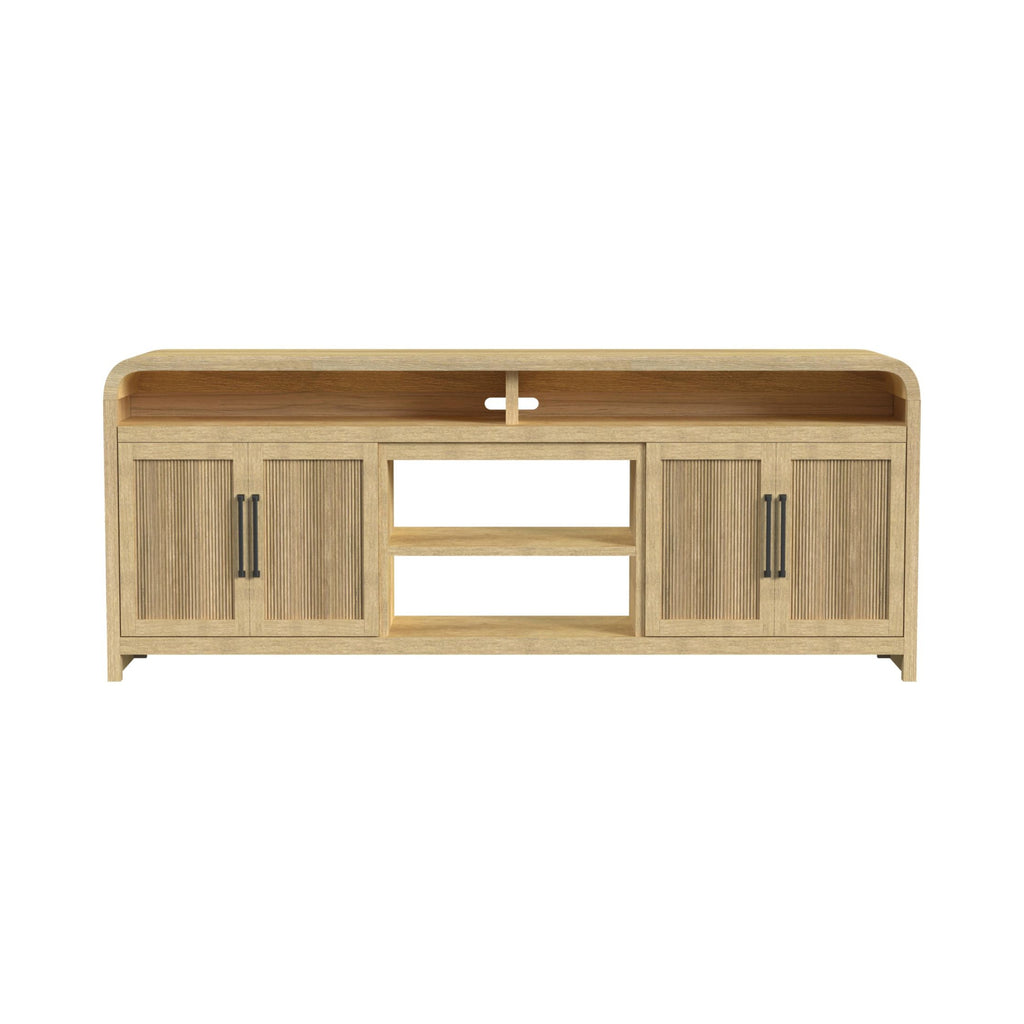 Ridgemont 82" Tv Console Without Fireplace Insert In Natural