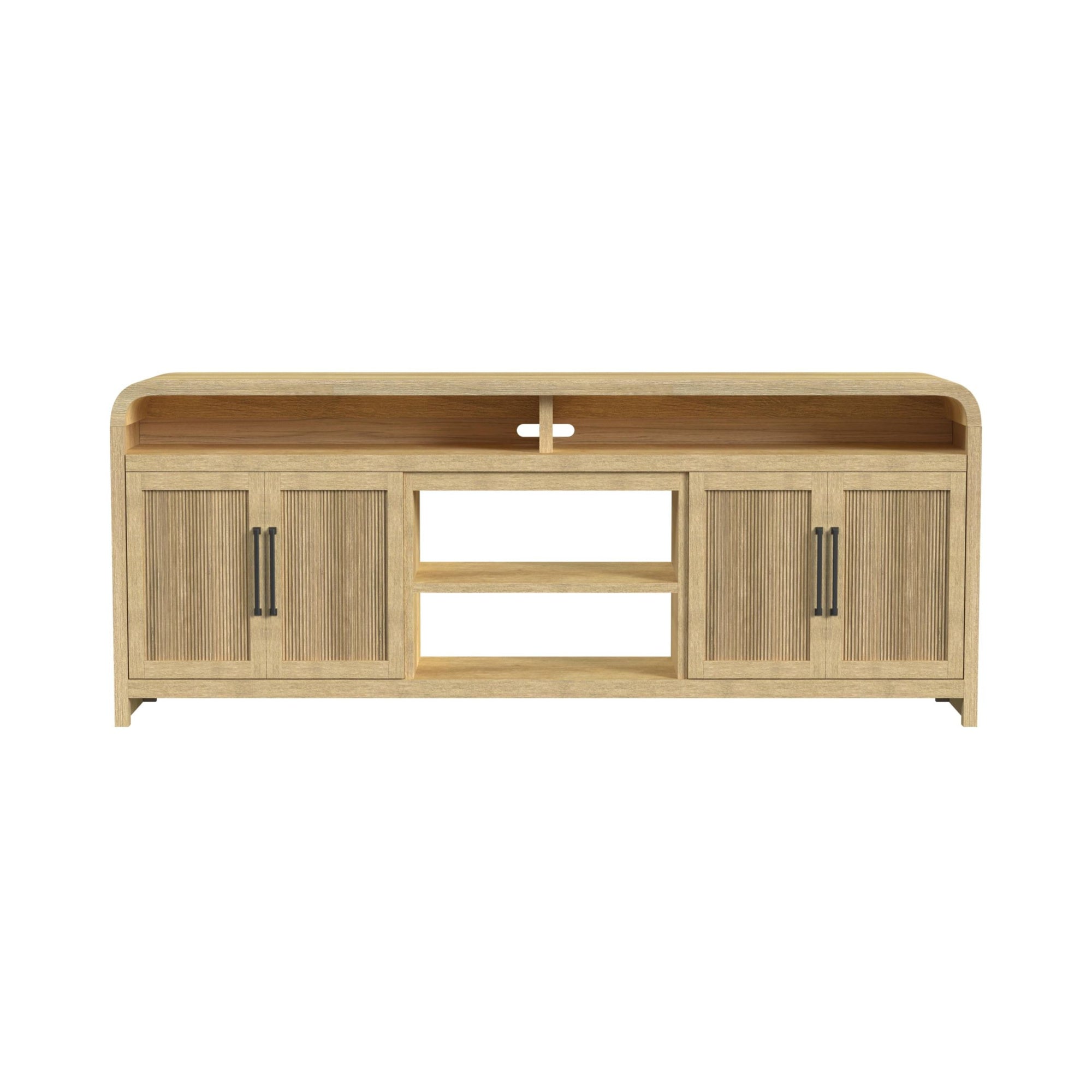 Ridgemont 82" Tv Console Without Fireplace Insert In Natural