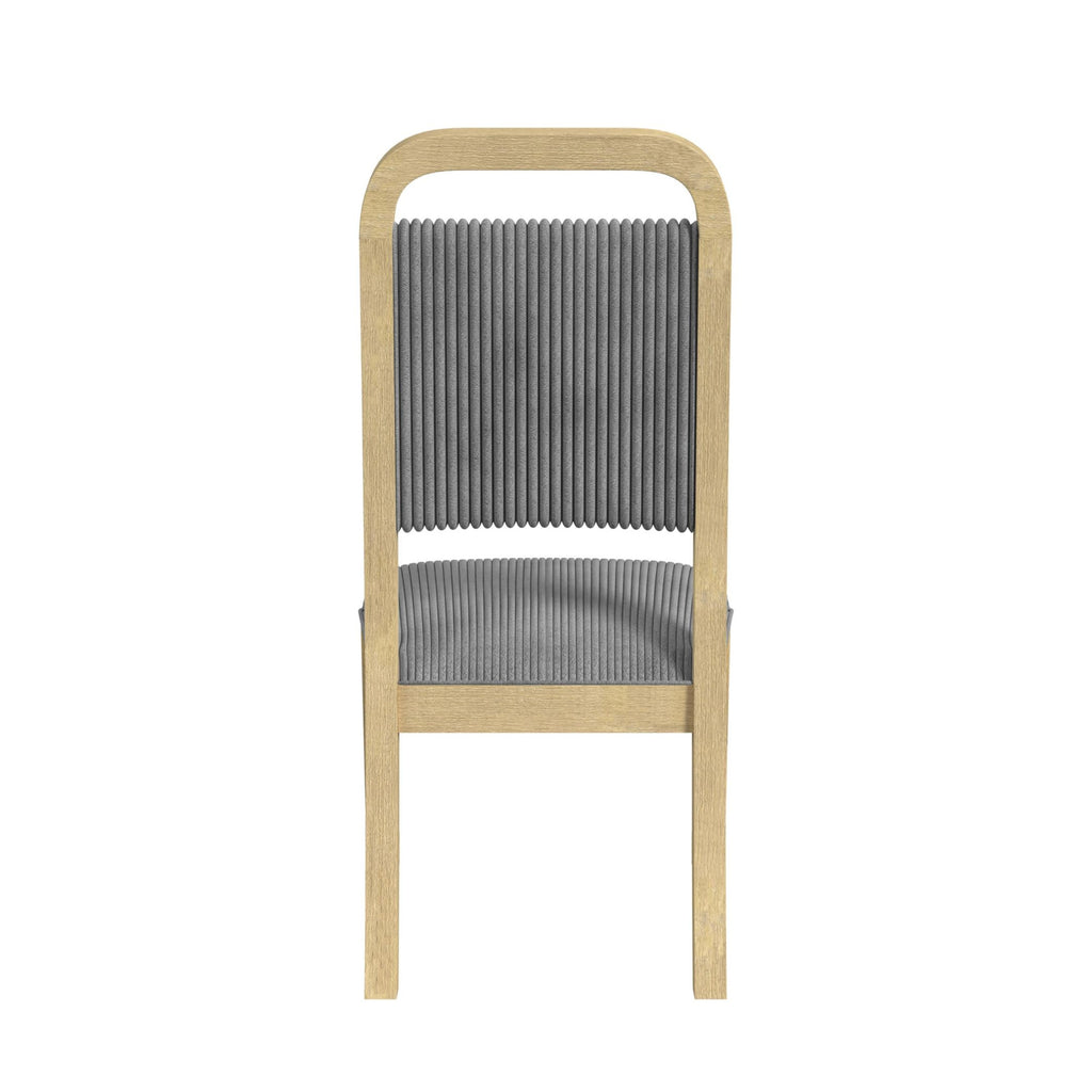 Ridgemont Dining Side Chair With Grey Fabric In Natural (2 Per Carton)