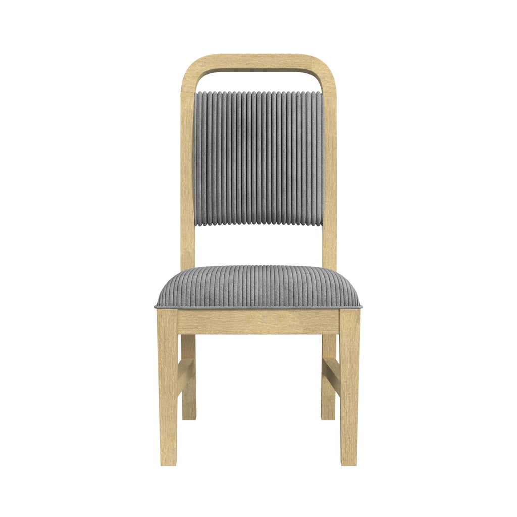 Ridgemont Dining Side Chair With Grey Fabric In Natural (2 Per Carton)