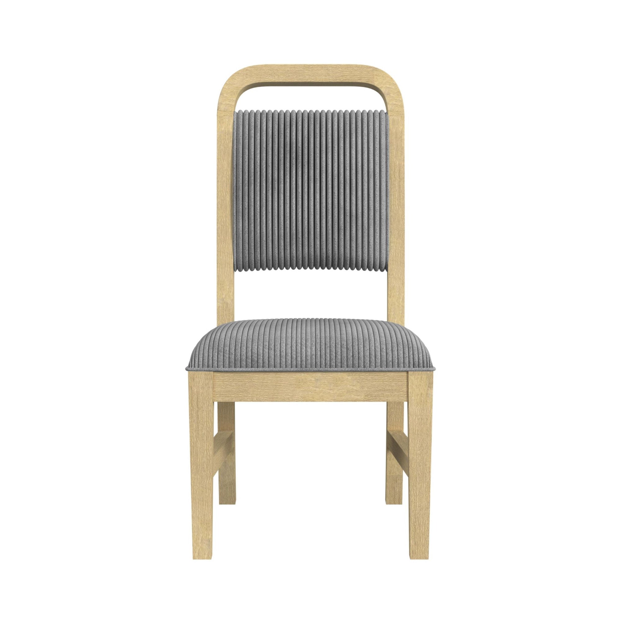 Ridgemont Dining Side Chair With Grey Fabric In Natural (2 Per Carton)