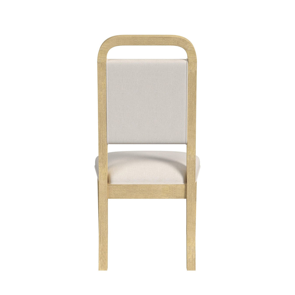 Ridgemont Dining Side Chair With White Fabric In Natural (2 Per Carton)