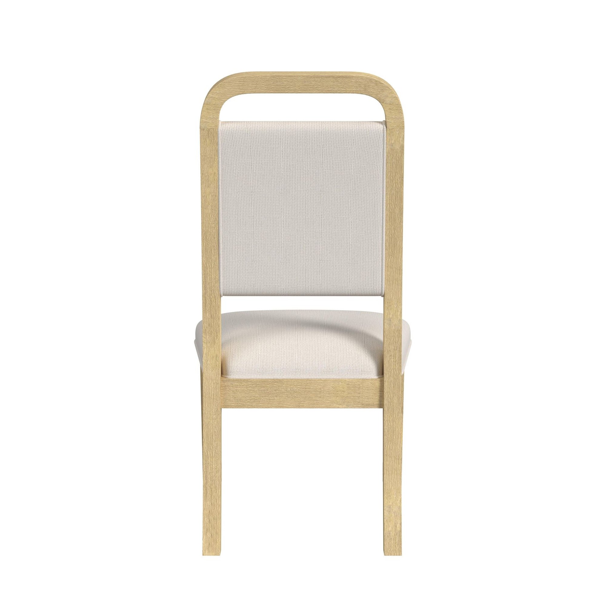 Ridgemont Dining Side Chair With White Fabric In Natural (2 Per Carton)