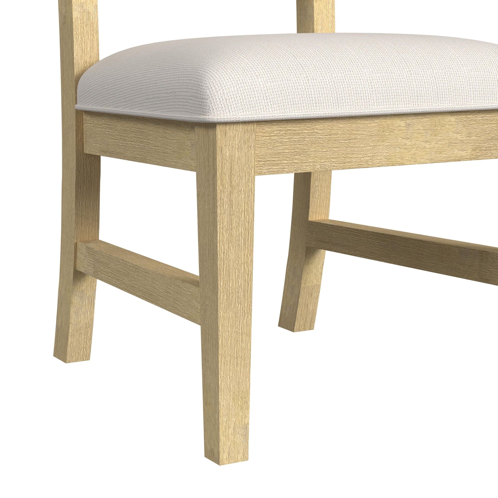Ridgemont Dining Side Chair With White Fabric In Natural (2 Per Carton)