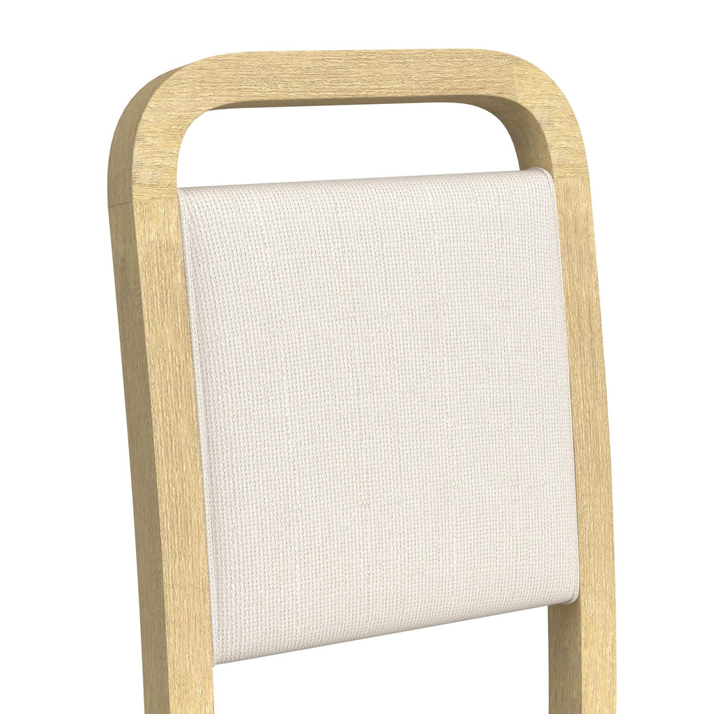 Ridgemont Dining Side Chair With White Fabric In Natural (2 Per Carton)