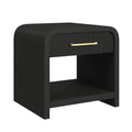 Ridgemont End Table With Usb In Black With Grain