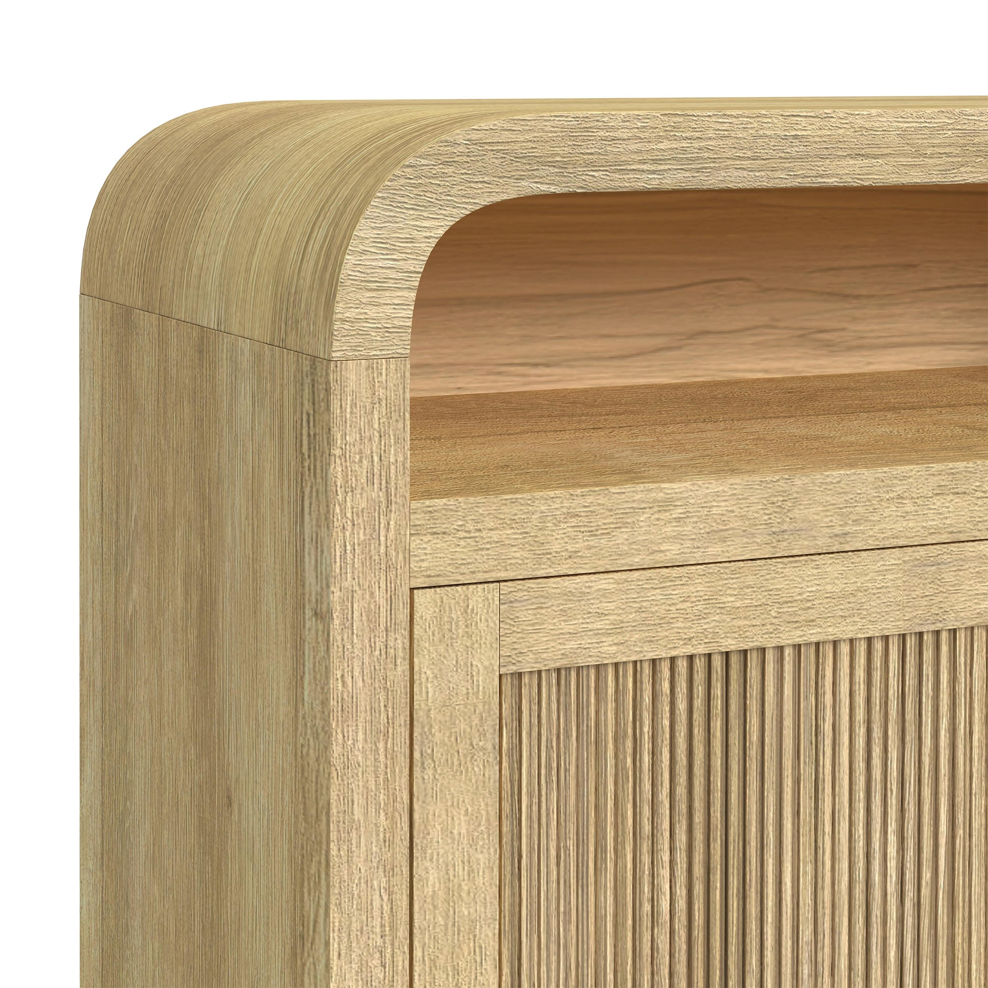 Ridgemont 82" Tv Console Without Fireplace Insert In Natural