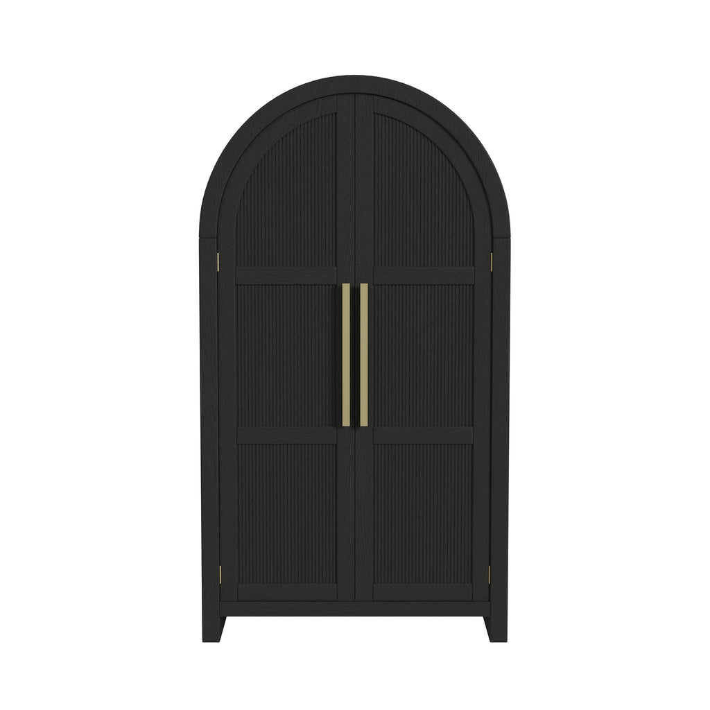 Ridgemont Large Bookcase In Black With Grain