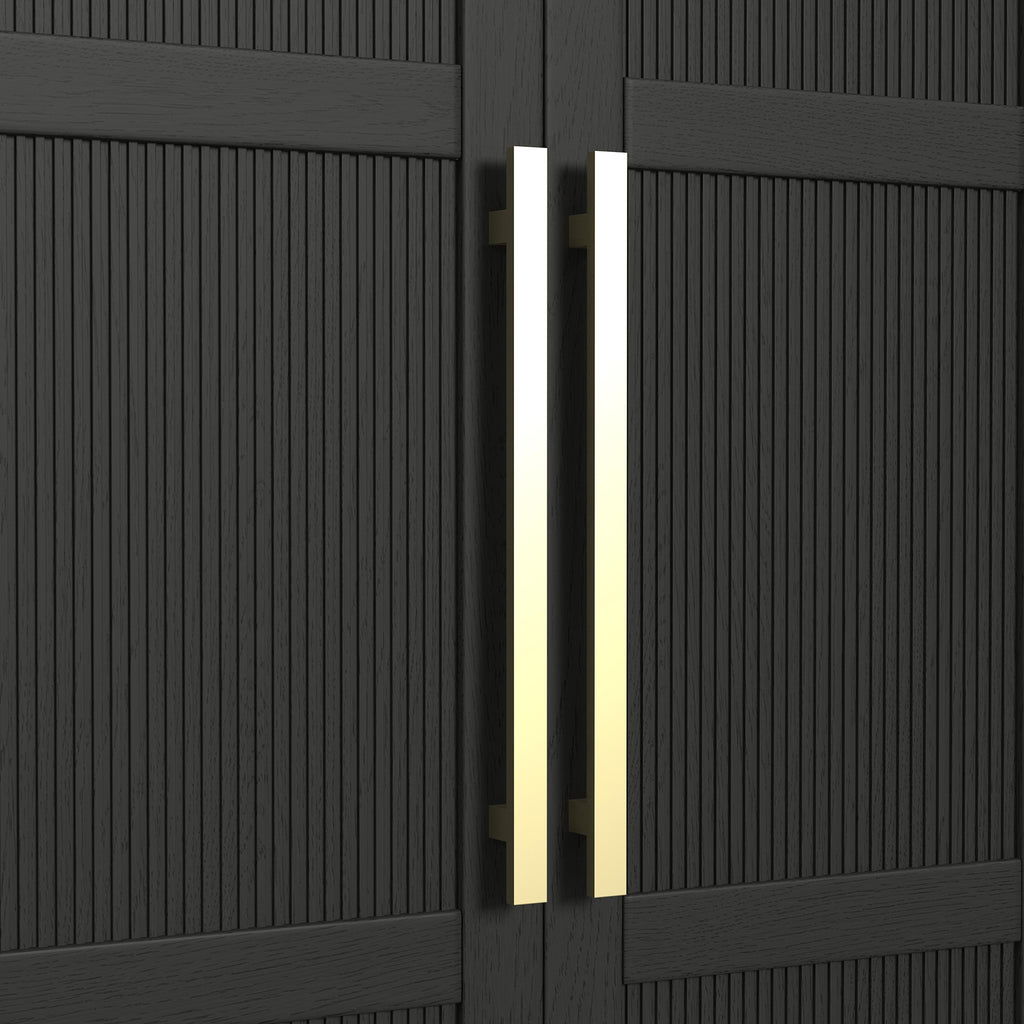 Ridgemont Large Bookcase In Black With Grain