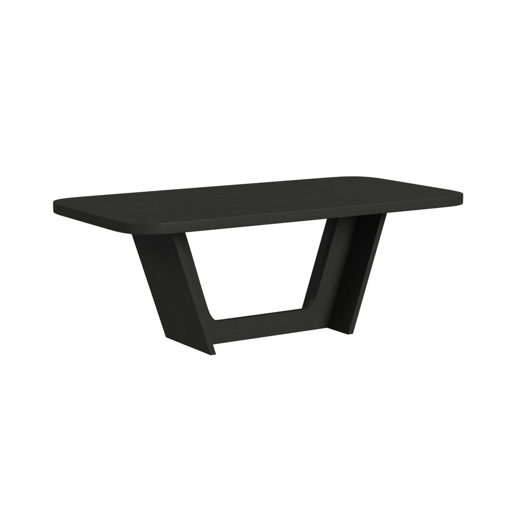 Ridgemont Rectangular Dining Table In Black With Grain